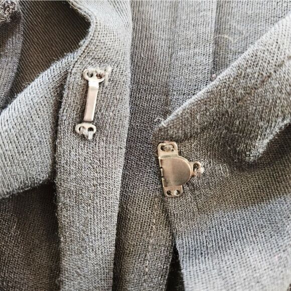 Vintage Donna Karan DKNY ILGWU Wool Sleeveless Minimalist Wrap Vest Dress 12 - Picture 6 of 11